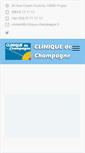 Mobile Screenshot of clinique-champagne.com