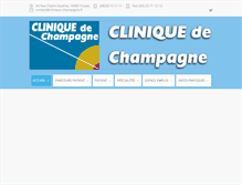 Tablet Screenshot of clinique-champagne.com